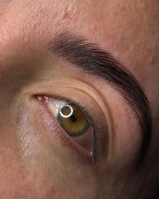 Resultado de laminado de cejas: definición y efecto peinado